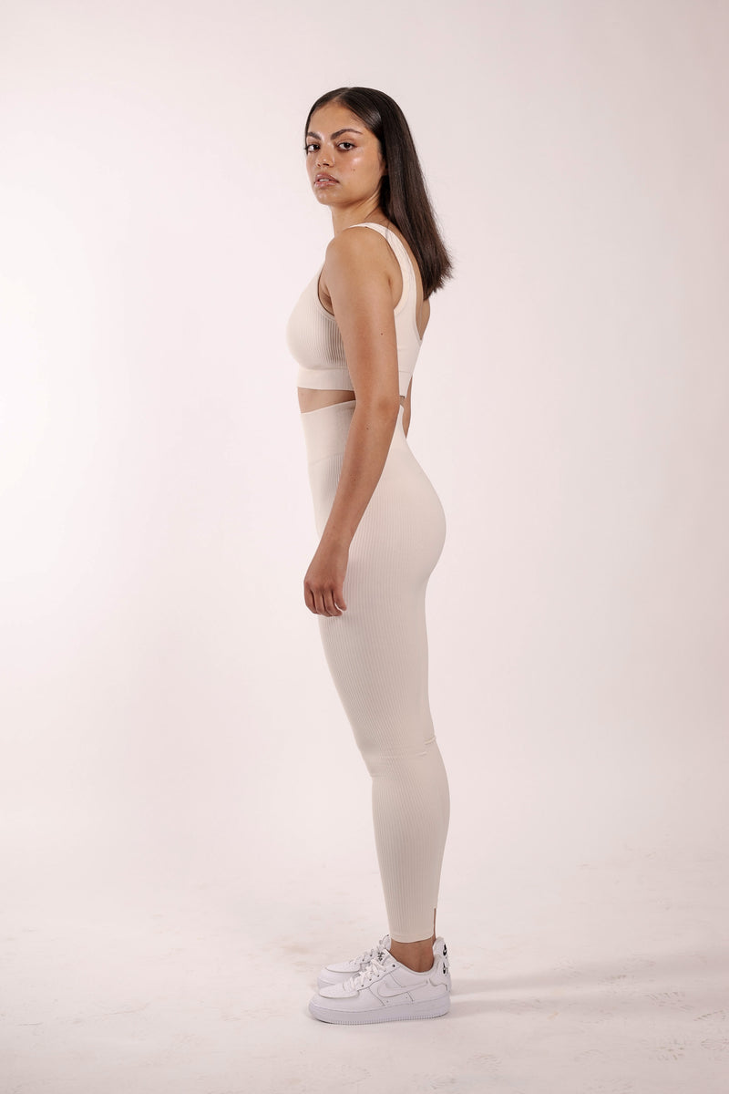 Ribbed Luniar leggings - beige
