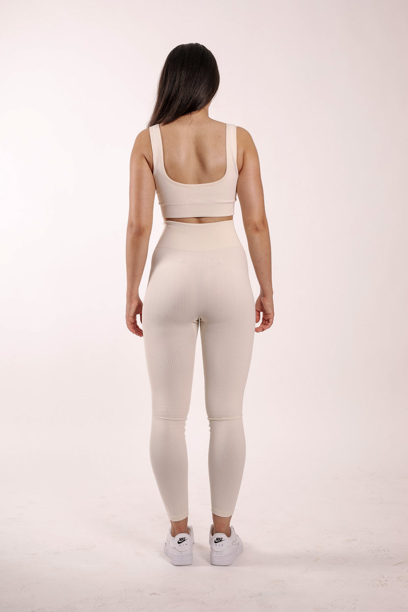 Ribbed Luniar leggings - beige